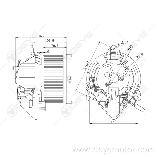12V Dc motor blower for CITROEN XSARA CITROEN